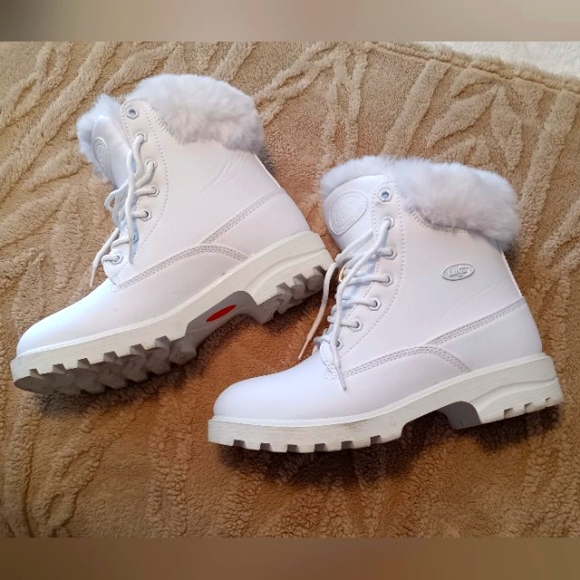Lugz Empire Hi Fur 6-Inch Boot White Size 9 - Picture 1 of 9